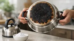 Cara membersihkan panci gosong dengan baking soda, cukup rebus 15 menit