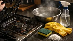 Cara membersihkan tatakan kompor gas dari kerak hitam tanpa gosok keras