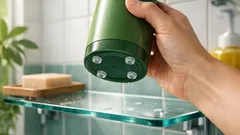 Trik murah biar bawah botol sabun tidak licin: cukup tempel bantalan karet perekat