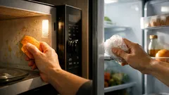 2 trik bersih-bersih cepat pakai sampah dapur: kulit jeruk untuk microwave, wrap untuk kulkas