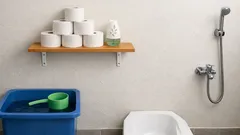 Cara bikin rak stok tisu toilet di kamar mandi sempit tanpa bor dan bekas besar