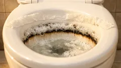 Trik oksigen aktif untuk hilangkan noda cincin hitam di garis air kloset tanpa gosok lama