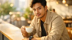 10 pose foto duduk biar terlihat luwes dan tidak kaku, cocok buat nongkrong dan liburan