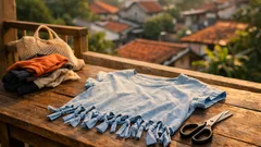 Cara membuat tas dari kaus bekas tanpa jahit, cukup gunting dan ikat