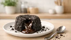Oreo lava cake kukus 3 bahan tanpa oven, lumer di tengah