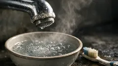 Keran kamar mandi berkerak? coba rendam 15 menit pakai asam sitrat biar kinclong lagi