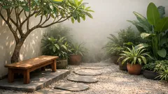 11 inspirasi taman belakang rumah minimalis yang adem dan mudah dirawat