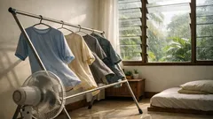 Cara menjemur baju di dalam rumah agar tidak bau apek saat musim hujan