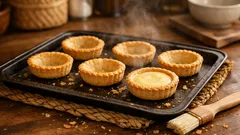 Resep cheese Hokkaido egg tart rumahan yang renyah di luar, lumer di dalam