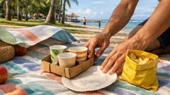 5 life hack piknik anti-berantakan saat angin kencang, piring kertas dan gelas tetap aman