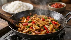 Resep tumis jamur tiram pedas manis, bumbu nempel dan nggak berair