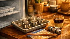 Cara bikin es batu lebih cepat di freezer dengan trik air panas dan aluminium