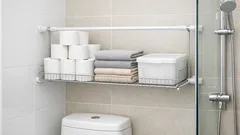 7 cara menambah penyimpanan toilet tanpa bor, rapi dan aman untuk rumah kontrakan