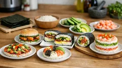 6 kreasi sushi rumahan yang unik: sushi pizza, burger, sampai burrito