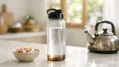 Trik 1 menit bersihkan noda teh di botol minum pakai cangkang telur