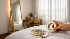 Trik backlight LED di cermin full-body biar kamar langsung terasa hotel vibes