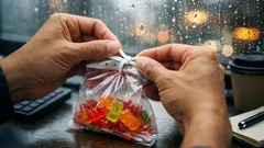 Trik menutup bungkus Haribo tanpa zipper, rapi tanpa klip dan karet