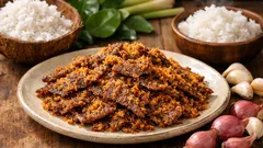 Resep dendeng srundeng sapi kering-gurih, serundeng renyah dan tidak cepat tengik