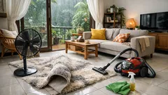 Cara merawat karpet wol saat musim hujan agar tidak lembap dan bau apek