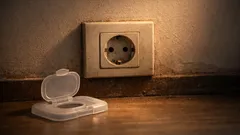 Trik aman untuk balita: tutup tisu basah jadi penutup stopkontak flip-top